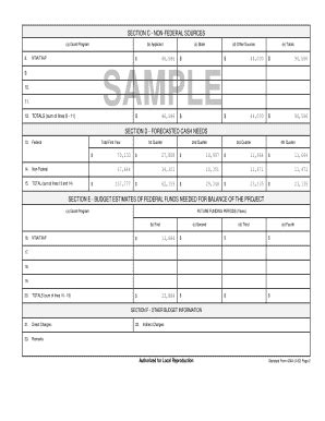 Fillable Online Ntia Doc Sample Form 424A Ntia Doc Fax Email Print