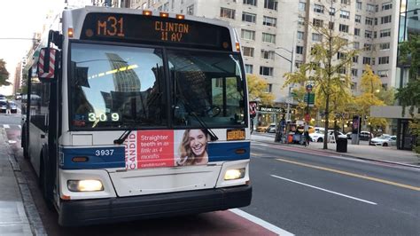 Mta Manhattan Bus Action On East Th Street Rd Avenue In East