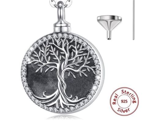 Dutch Duvall Ashanger Levensboom Met Ketting Zilver Sterling