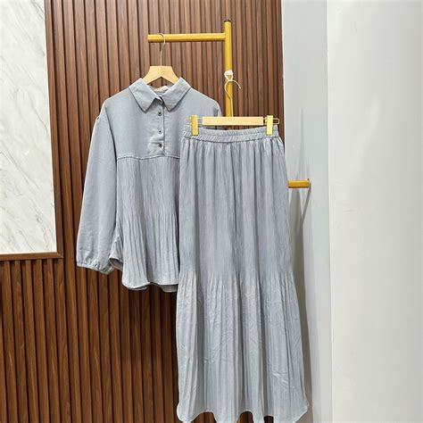 jual hot product clodia set rok setelan rok wanita kekinian  set