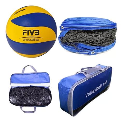 Red De Volley Deportiva Con Bolso Pelota Pro Sportex Cuotas Sin