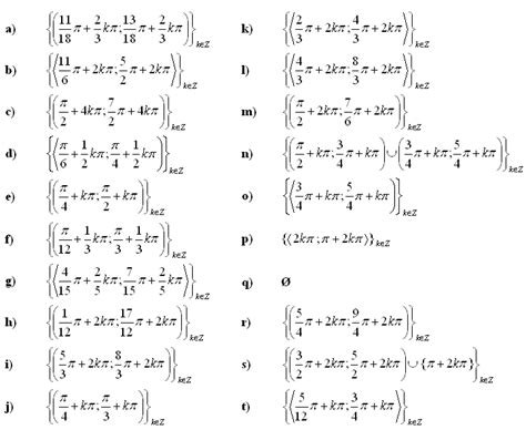 Answers To Math Exercises Math Problems Trigonometric Equations And