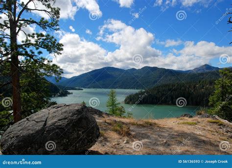 Rimrock Lake In Washington State Stock Image Image Of Sunset