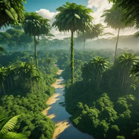 Premium Ai Image Amazon Rainforest Landscape