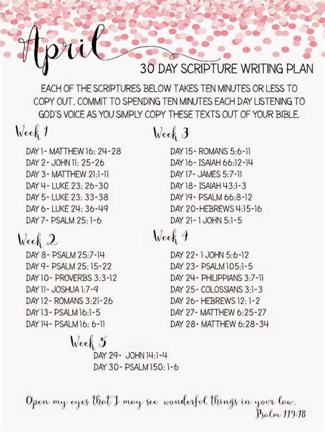 Sweet Blessings Scripture Writing Plan Scripture Writing Plans