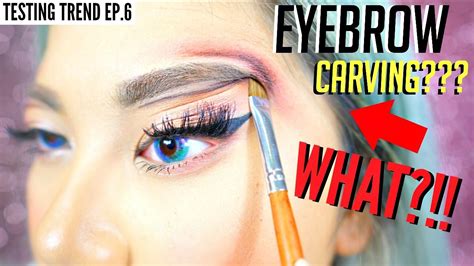 Testing Viral Eyebrow Carving Trend Youtube