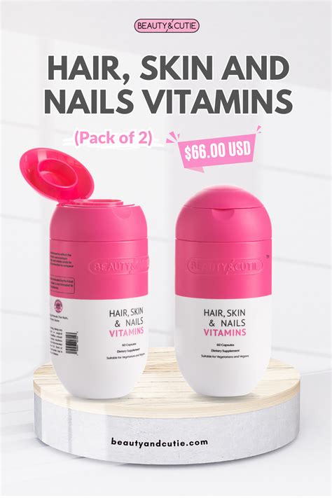 Hair, Skin, And Nails Vitamins Hair Skin Nails Vitamins, Nail Vitamins, Vitamin Packs, Amino ...