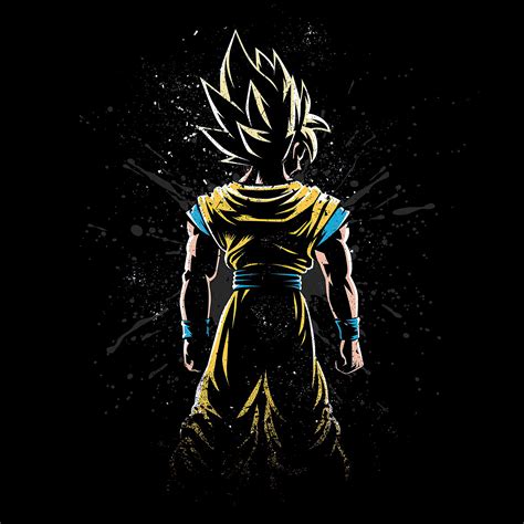 2048x2048 Goku Back Ipad Air Hd 4k Wallpapers Images Backgrounds