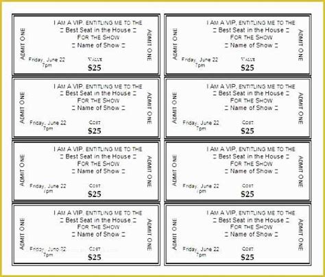 Dinner Ticket Template Free Of 11 Ms Word Raffle Ticket Template Sampletemplatess ...