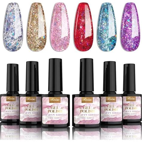 Couleurs Vernis Semi Permanents Paillet Ml Vernis Ongles Gel