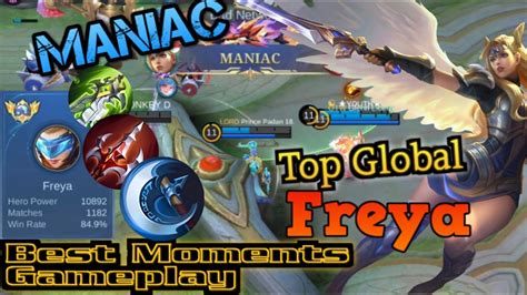 Maniac Top Global Mobile Legends Freya Gameplay Fighter Build