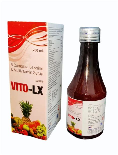 Vito Lx Syp B Complex L Lysine Multivitamin At Rs 110 Bottle Vitamin B Syrup In Prayagraj