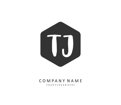 TJ Initial letter handwriting and signature logo. A concept handwriting ...