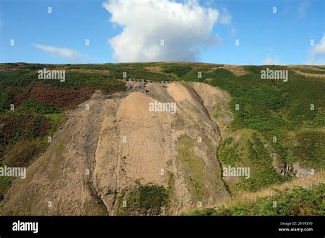 Spoil Heaps Old Ruined Lead Mining Buildings In Gunnerside Gill