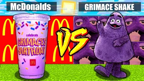 Grimace Shake Vs Nowy Mcdonalds Shake W Minecraft Youtube