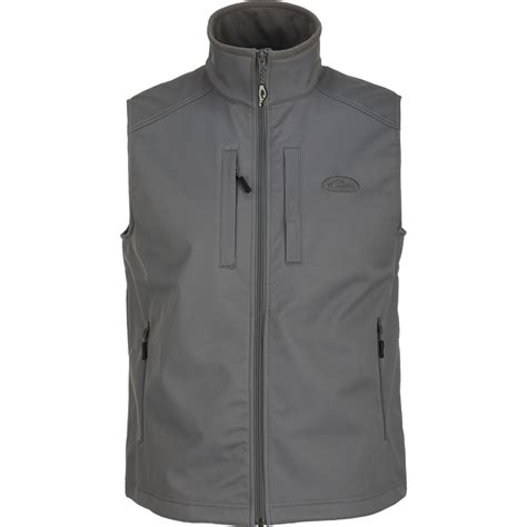 Windproof Soft Shell Vest With Zipper Pockets And Adjustable Fit