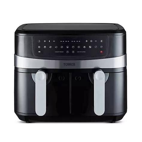 Tower T Vortx L Duo Basket Air Fryer With Smart Finish W