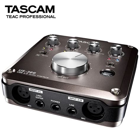 Tascam US 366 USB audio interface DSP mixer recording computer sound ...