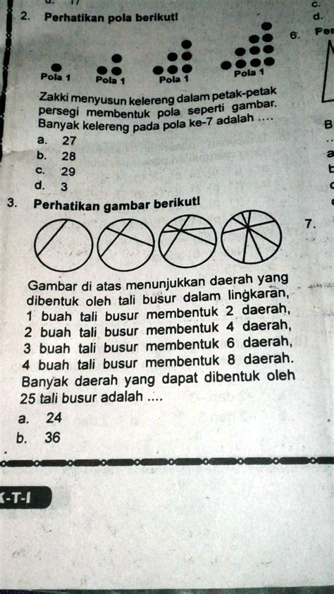 Solved Tolong Dijawab Ya Nomor Dan Pakai Cara Ya Perhatikan Pola