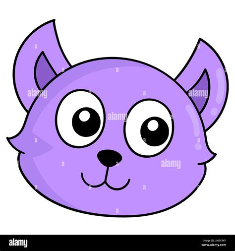 Cute Faced Purple Cat Stock Vector Image And Art Alamy