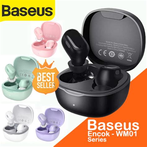 Jual Baseus Encok WM01 True Wireless Bluetooth Earphone Mini Earbuds