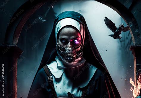 Scary Nun | Halloween Horror | Atmospheric Stock Photo | Adobe Stock