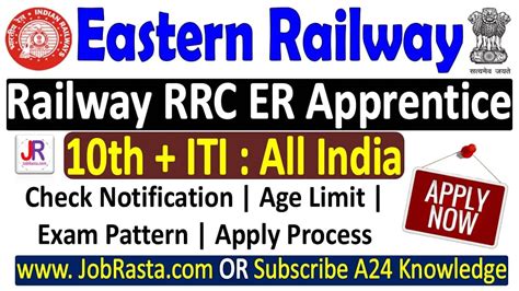 Eastern Railway Apprentice Recruitment 2024 Notification Out For 3115