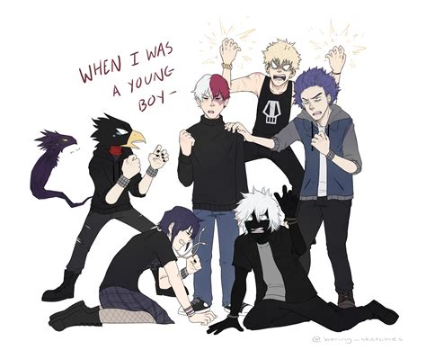 The Emo Squad™ [mine/ig: boring_sketches] : r/BokuNoHeroAcademia