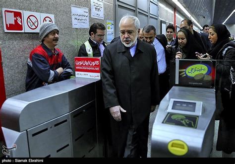 Photos Iran S FM Goes To Work Using Subway Train In Clean Air Day