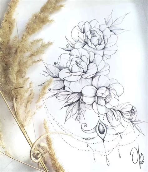 Flower Chain Drawing