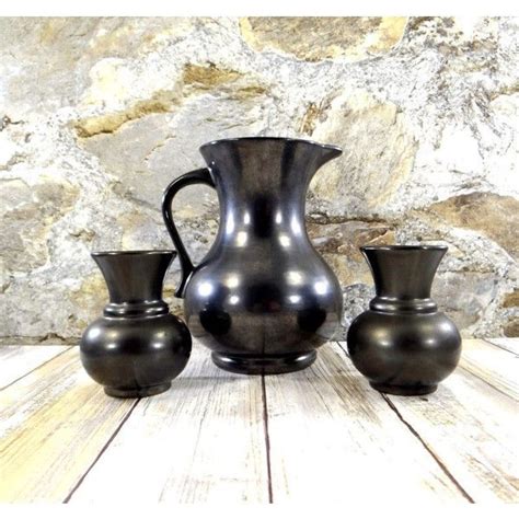 Elegant Prinknash Abbey Pottery Pitcher and Vases