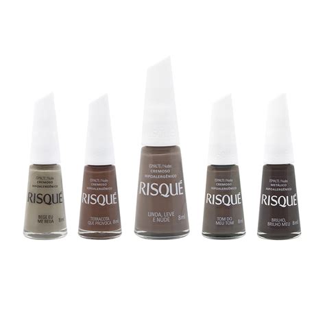 Kit Esmalte Risque Coleção Nudes 5 Cores 8ml Submarino