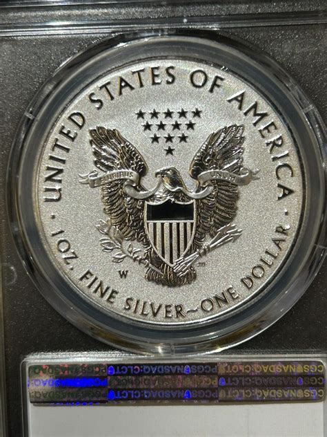 2019 W American Silver Eagle Enhanced Reverse Proof PCGS PR70 First Day