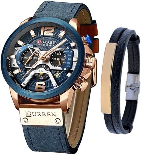 Relojes De Lujo Para Hombre Correa De Piel Reloj Cron Grafo Reloj De