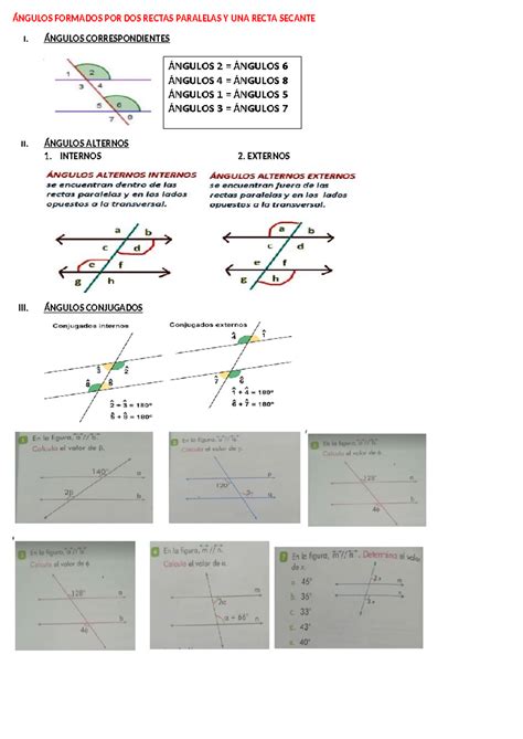 Mayo Ngulos Formados Por Dos Rectas Paralelas Y Una Recta Secante