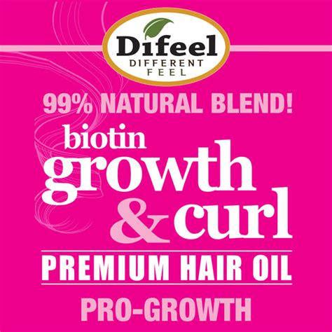 Difeel Growth And Curl Biotin Premium Hair Oil 7 1 Oz Difeel Find Your Natural Beauty