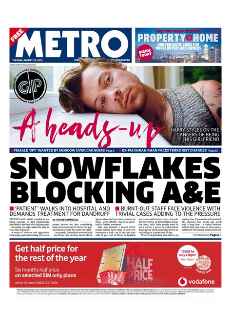 Metro Front Page 23rd Of August 2022 Tomorrows Papers Today