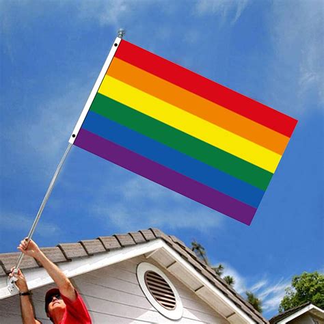 LGBT Flagge Regenbogen Flagge Progress Pride 90 X 150 Cm Lebendige