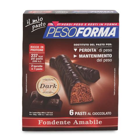 Pesoforma 6 Barrette Dark Fondente Amabile 372g DAmbros Ipermercato