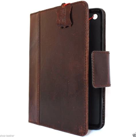 Genuine Vintage Real Leather Case For Apple Ipad Air 2 Hard Magnet Cov