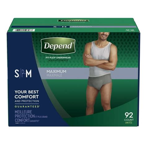 Product Of Depend Fit Flex Small Medium Maximum Absorbency Underwear For Men 92 Ct Walmart