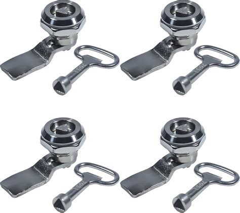 4pcs Electric Cabinet Lock Stainless Steel Triangle Cam Lock With Keys