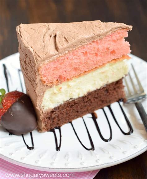 Neapolitan Cheesecake Cake Shugary Sweets