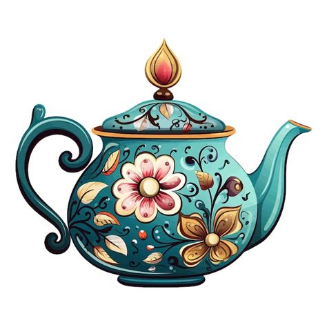 Premium Vector Hand Drawn Teapot Cartoon Vector Illustration Clipart