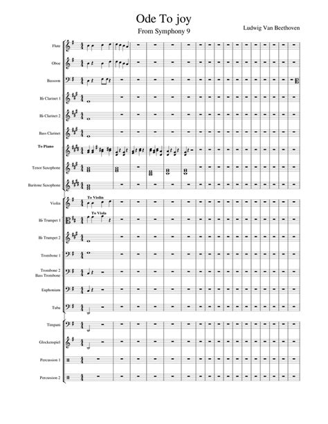 Beethoven- 9th Symphony Ode To Joy Sheet music for Trumpet (In B Flat ...