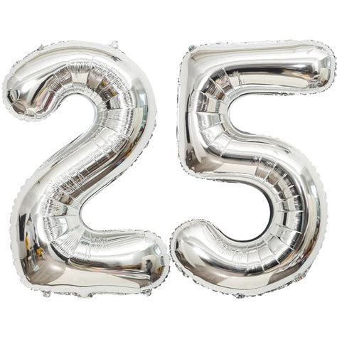 Number Balloons Silver Or Balloons Number Inch Number Or