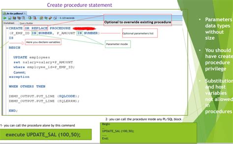 How To Execute Pl Sql Procedure With Parameters