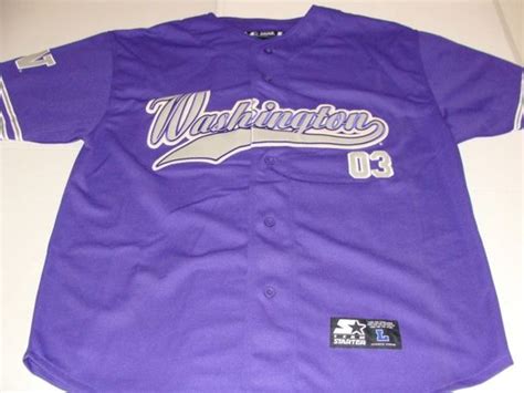 #03 WASHINGTON Huskies NCAA Baseball Purple Throwback Team Jersey ...