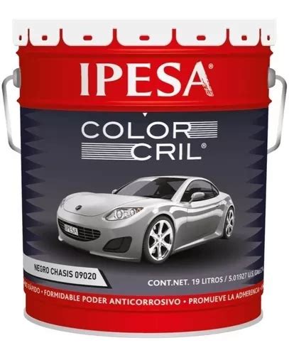 Pintura Automotriz Esmalte Negro Chasis 4 Litros Meses Sin Intereses