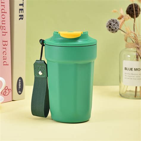 Hot Sell Ml Stainless Steel Double Wall Insulated Coffee Travel Mug Vacuum Flask With Flip